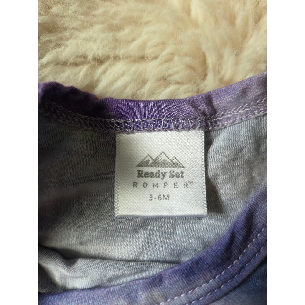 Ready Set Romper Purple & Blue ombre with clouds size 3-6 Adaptive Fit One Piece - Picture 4 of 5
